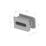 Mini-Gurtführung, mit Bürste zum Einsetzen in Deckel