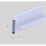 Winkel-Endstab mit Gummi-Abschluss mit seitlichen Gleitern