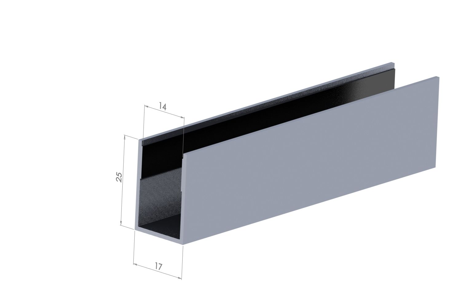 De necrezut Sobriquette Peer  Führungsschiene 25 x 17 mm für 11er Profile | Rollladenfix