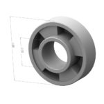 Mini-Gleitlager aus Kunststoff - 28 mm